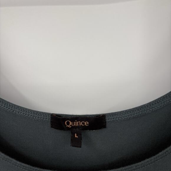 Quince Midi Dress Women Large Tencel Jersey Fit Flare Stretch Comfy Capsule Soft - Picture 4 of 9